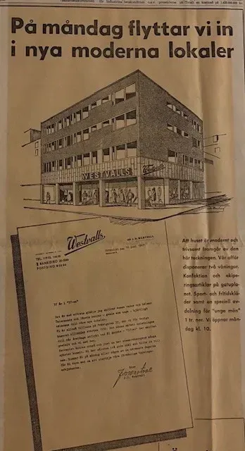 Westvalls nya lokaler 1967